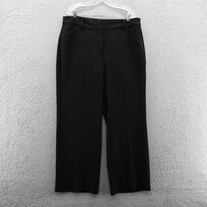 Chicos Straight Leg Trouser Pants Size 2.5 US14 Black Womens High‎ Rise Career